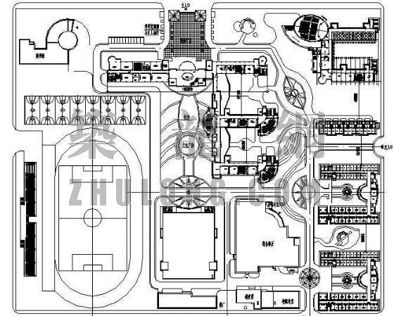 中学施工图加效果图资料下载-某省级示范中学规划图及效果图