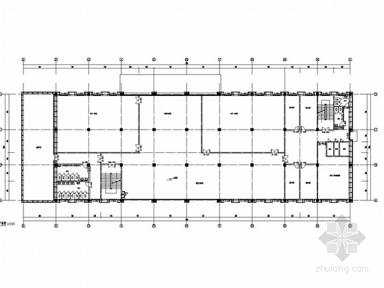 [石材幕墙]三层驾考技术服务区楼外墙施工图（2栋）-二层平面图 