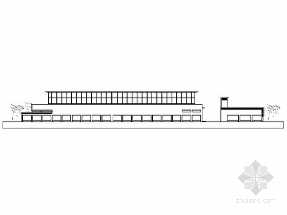 机场建筑su资料下载-[上海]某机场能源中心办公楼建筑方案图