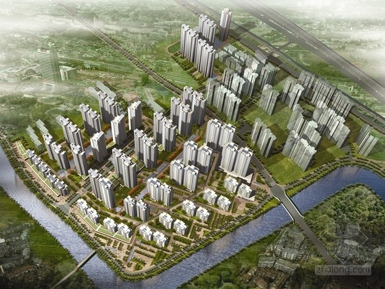现代风格大高层住宅资料下载-[上海]景观式现代风格高层住宅区规划设计方案文本