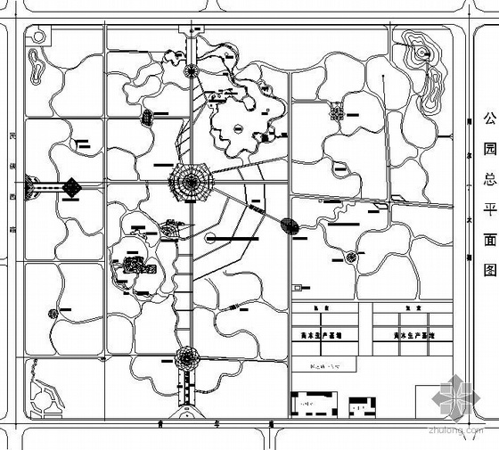 cad园林设计dwg资料下载-内蒙古某公园规划图