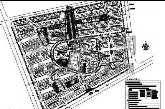 小镇总平面CAD资料下载-某小区总平面规划