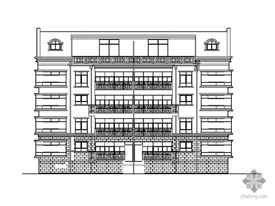 加跃层cad施工图资料下载-某四层跃层住宅楼建筑施工图