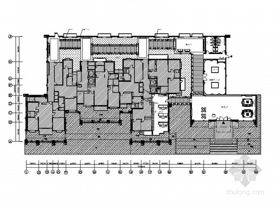 小区住宅室内装修施工图资料下载-[上海]某名住宅小区售楼处室内装修施工图