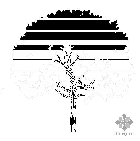 CAD图例下载资料下载-CAD景观植物图例