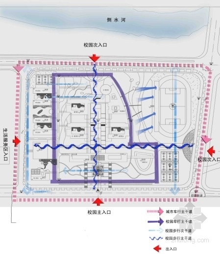 [湖南]某县第一中学校区规划及单体设计方案文本-图5