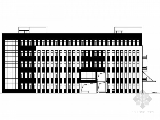 餐饮设计教学资料下载-[湖南]某商业技术学院五层餐饮教学楼建筑施工图