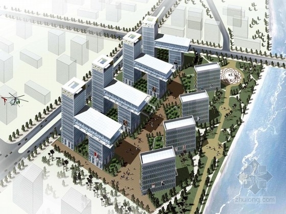 山东开发区核心区资料下载-[南京]某开发区CBD中心商务区设计方案文本