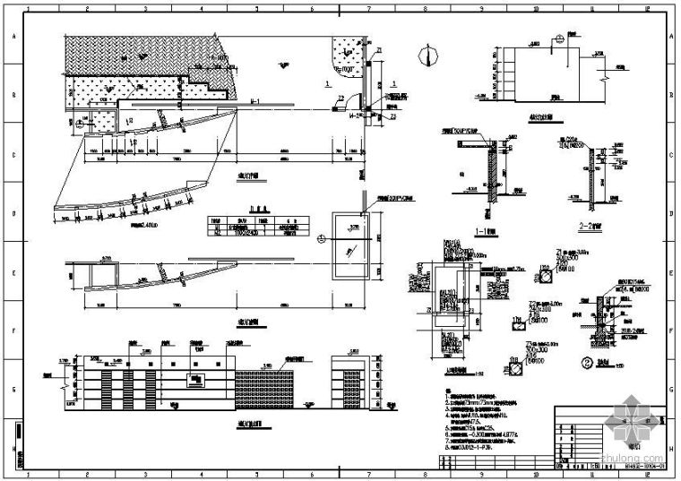私宅围墙大门设计资料下载-某站区大门及围墙结构设计图