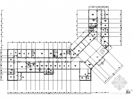 建筑平面布置图综合楼资料下载-某医院主体四层综合楼建筑方案平面图及效果图