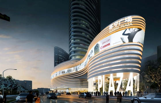 [江苏]繁华地段地标性多功能商业中心建筑设计方案文本