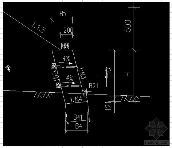 excel挡土墙计算表资料下载-仰斜式挡土墙工程量计算