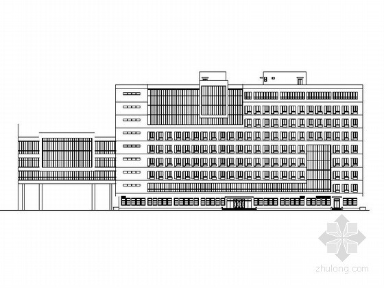 某九层办公楼建筑方案图资料下载-[天津]某基地研发中心九层办公楼建筑施工图