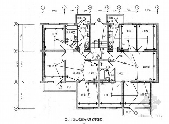 照明图例图纸资料下载-住宅楼电气照明工程施工图预算（含图例及工程量计算）