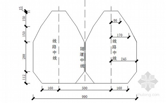 铁路特长隧道结构计算与施工组织设计(76页 毕业设计)-隧道建筑限界 