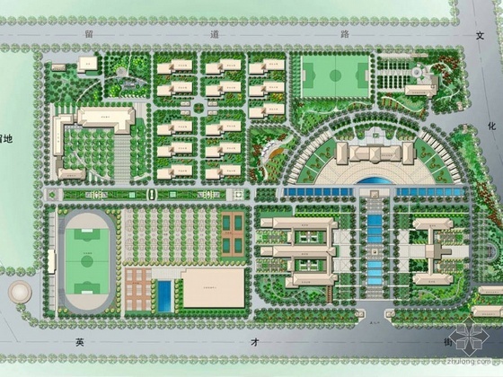 校区景观规划方案资料下载-河南校区景观规划设计方案