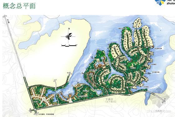 [鲁能海南]某湖度假区控制性详细规划-概念总平面