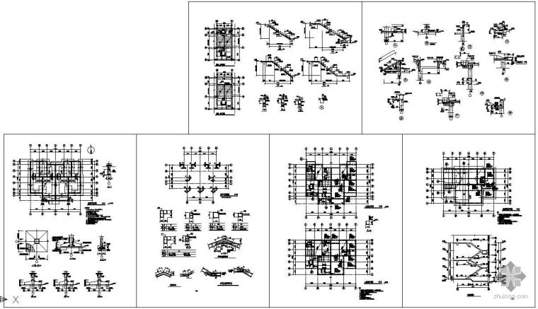 独立基础结构布置图资料下载-某三层独立基础框架别墅楼建筑结构图