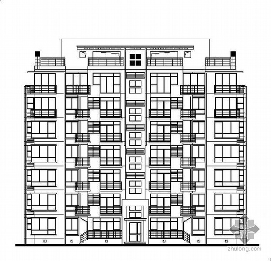 七层楼设计方案资料下载-某七层住宅楼建筑设计方案