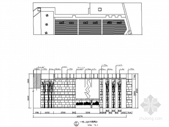 [舟山]国家4A级景区现代国家公园活动中心装修施工图大堂立面图 