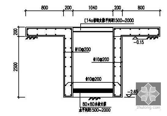 [江苏]深基坑逆作法超深地下连续墙施工组织设计（专家论证 2014年）-导墙构造 