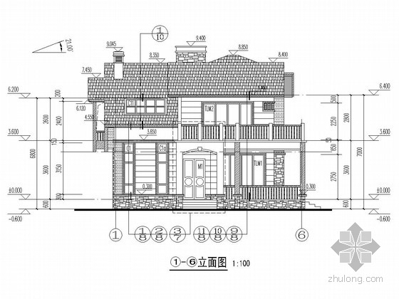 农村独栋住宅建筑施工图资料下载-两层框架结构独栋别墅建筑结构施工图