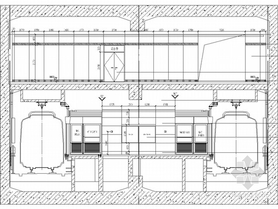 地下四层地铁车站施工图资料下载-[江苏]地下两层岛式地铁车站站厅站台施工图设计47页（含装修）
