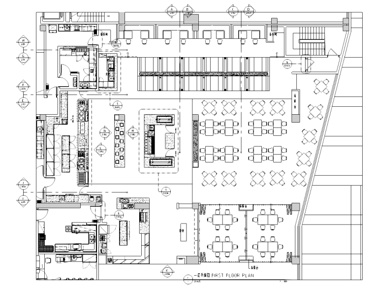 维也纳全日空富丽酒店资料下载-[广东]某酒店一层全日餐厅施工图