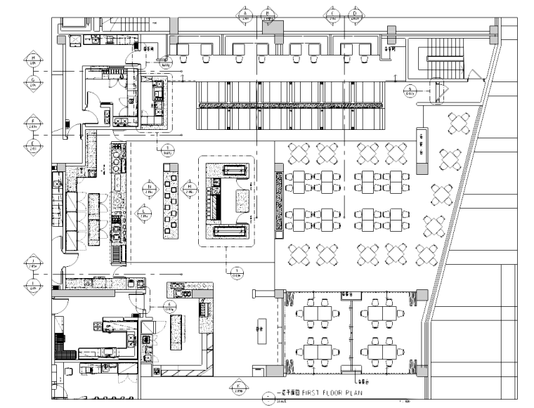 某宾馆施工图资料下载-[广东]某酒店一层全日餐厅施工图