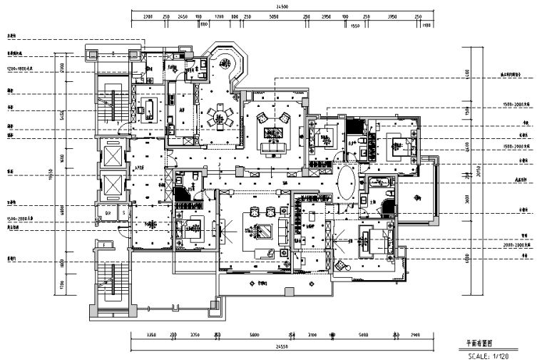 欧式家庭装修效果图资料下载-香蜜湖一号住宅设计施工图（附效果图）