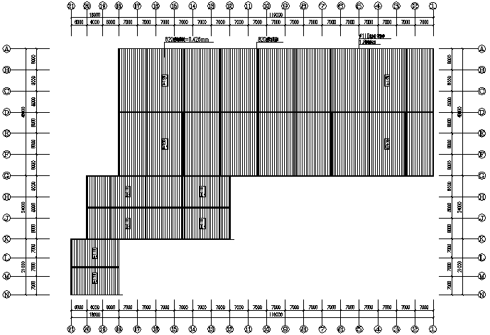 钢筋混凝土单跨21厂房资料下载-鸿源圆柱单跨门式刚架厂房钢结构工程（CAD，15张）