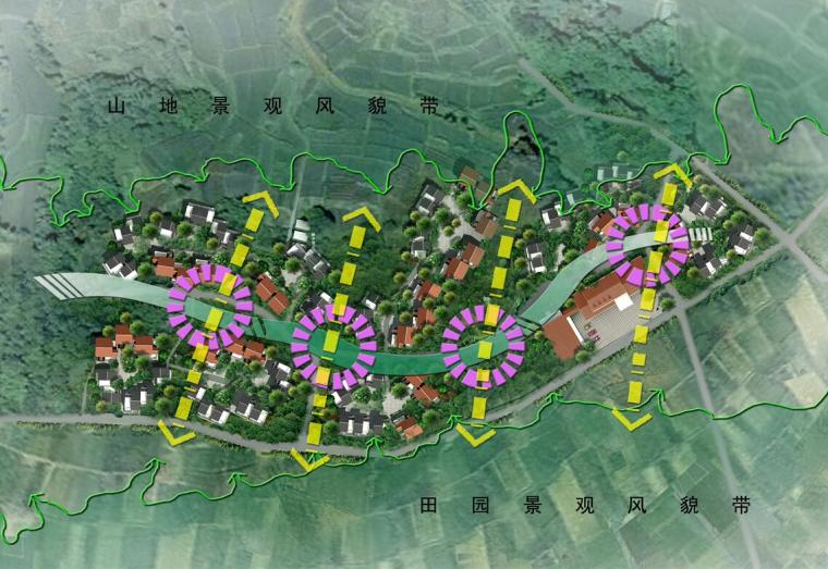 [四川]成都某湖镇白鹤村规划方案文本（PPT+61页）-景观规划