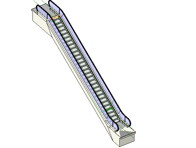 公路桥梁bim技术软件资料下载-bim软件应用-族文件-自动扶梯