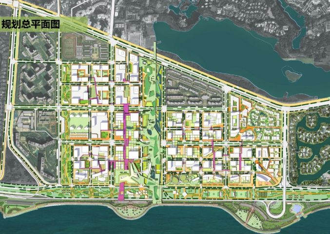[广东]深圳湾·超级总部基地城市概念方案设计文本（2018年）-规划总平面