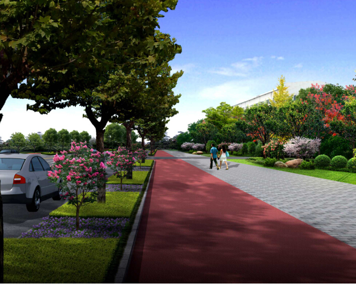 主干道道路绿化方案设计资料下载-[江苏]张家港人民路景观改造方案设计