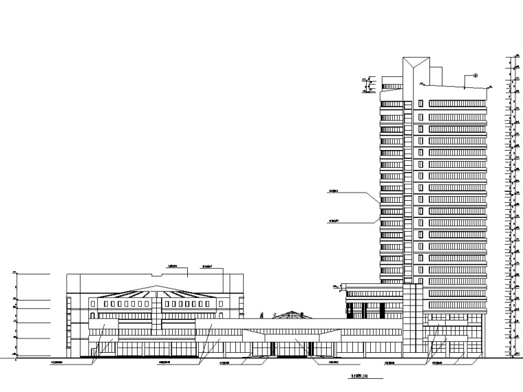 高层酒店建筑施工图效果图资料下载-现代高层宾馆酒店建筑设计施工图CAD