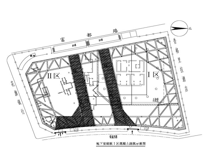 上海超高层甲级办公楼施工组织设计-混凝土浇筑施工图