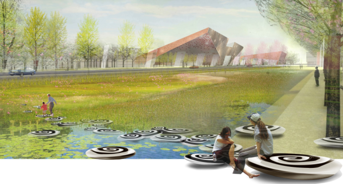 水净化景观工程资料下载-[江苏]生态雨水净化特色文化广场景观设计方案