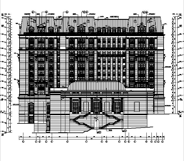 [福建]酒店施工图（建筑结构水电暖16年审查合格终板）