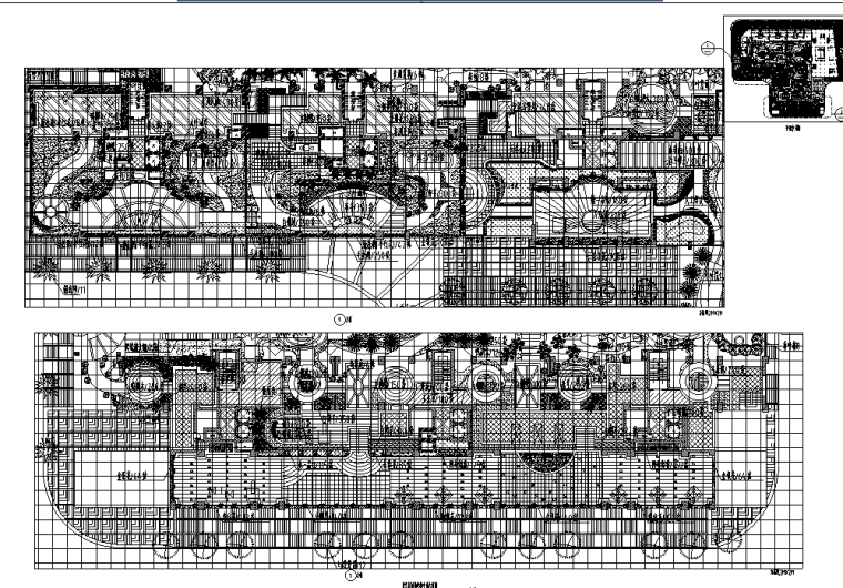 [广东]某大型花园小区全套景观施工图设计（推荐下载）-分区平面图
