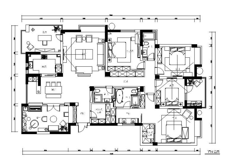 2015装修设计图资料下载-[杭州]现代简约精致四居室装修设计施工图（含实景图）