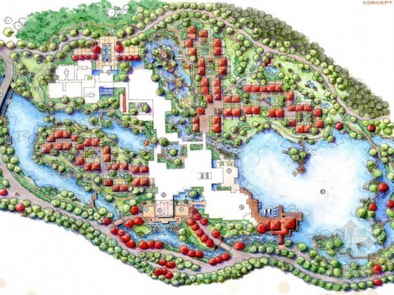 滨海度假村规划方案资料下载-[杭州]度假村总体概念规划方案