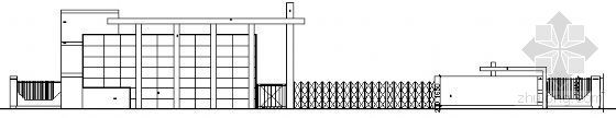 传达室大门效果图视频资料下载-某企业大门建筑方案图