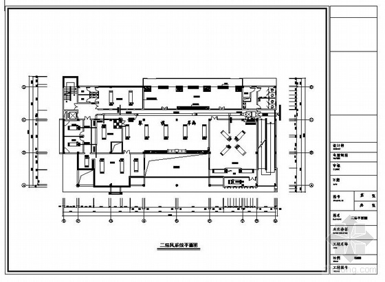 中式售楼中心平面图资料下载-售楼中心空调平面图