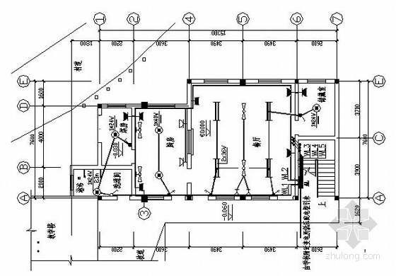 二层办公食堂设计资料下载-某小学二层食堂电气图纸