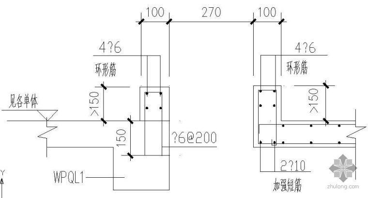 烟道出屋面节点资料下载-某烟道出屋面节点构造详图（三）