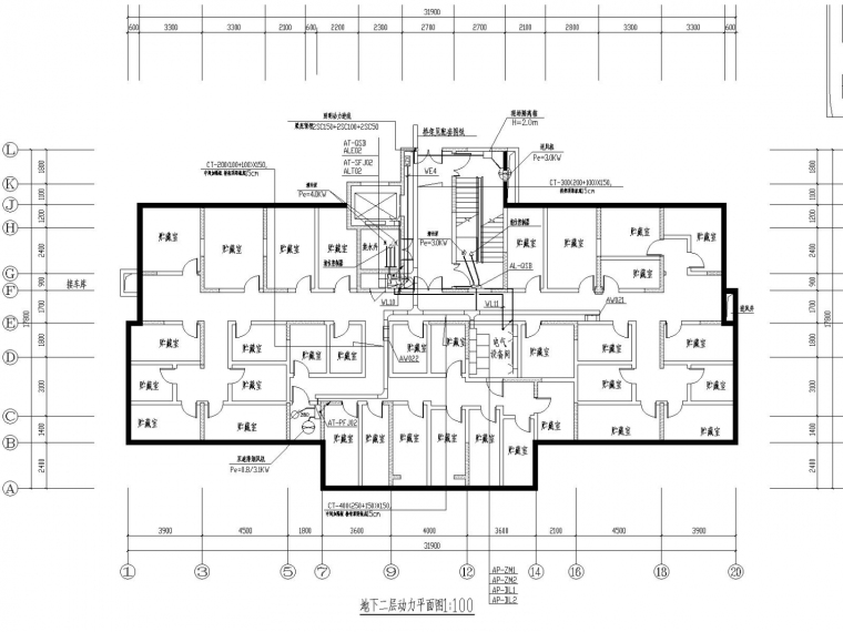 小区配套楼建筑平面图资料下载-[山东]住宅小区及配套商业楼全套电气设计施工图（附计算书）