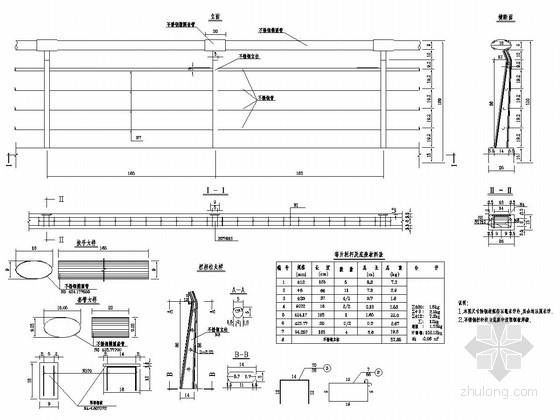 栏杆做法图资料下载-桥梁改造工程防撞护栏与栏杆设计图
