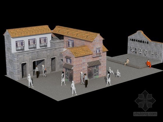 文化活动室设计图资料下载-文化活动建筑3D模型下载