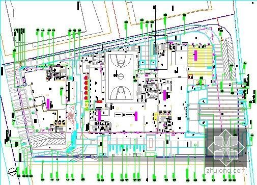 [广东]2015年大厦室外景观绿化工程量清单计价实例(含详细图纸)-索引平面图